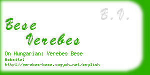 bese verebes business card